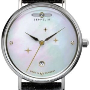 Zeppelin Damklocka 71311 Luna Vit/Läder Ø36 mm