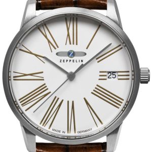 Zeppelin Damklocka 83474 Flatline Vit/Läder Ø35 mm