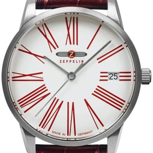 Zeppelin Damklocka 83475 Flatline Vit/Läder Ø35 mm