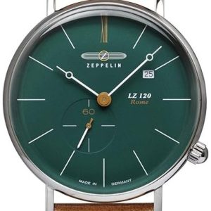 Zeppelin Herrklocka 71383 Rome Grön/Läder Ø41 mm