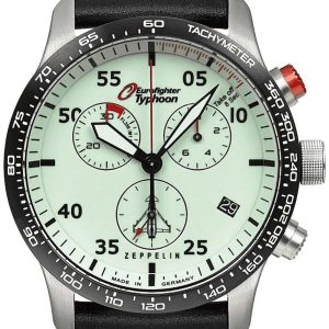 Zeppelin Herrklocka 72985 Eurofighter Grön/Läder Ø43 mm