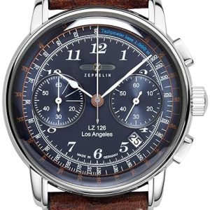 Zeppelin Herrklocka 76143 Los Angeles Blå/Läder Ø43 mm