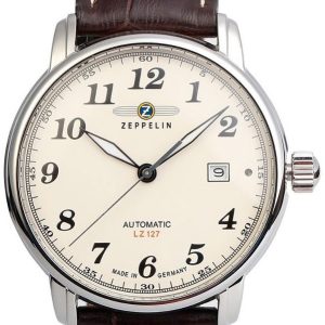 Zeppelin Herrklocka 7656-5 Graf Beige/Läder Ø42 mm