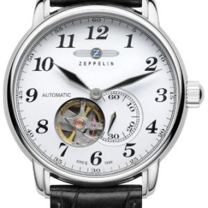 Zeppelin Herrklocka 76661 Graf Vit/Läder Ø40 mm