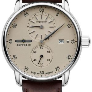 Zeppelin Herrklocka 86225 Captains Beige/Läder Ø43 mm