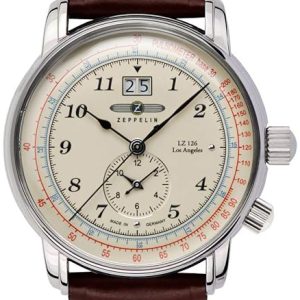 Zeppelin Herrklocka 86445 Los Angeles Beige/Läder Ø42 mm