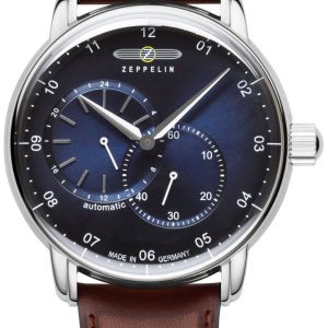Zeppelin Herrklocka 86623 Captains Blå/Läder Ø43 mm