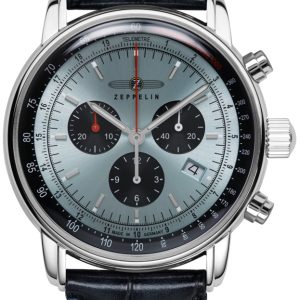 Zeppelin Herrklocka 8886-2 Marine Turkos/Läder Ø42 mm