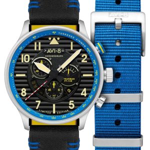AVI-8 Herrklocka AV-4109-03 Flyboy Spirit of Tuskegee Svart/Läder