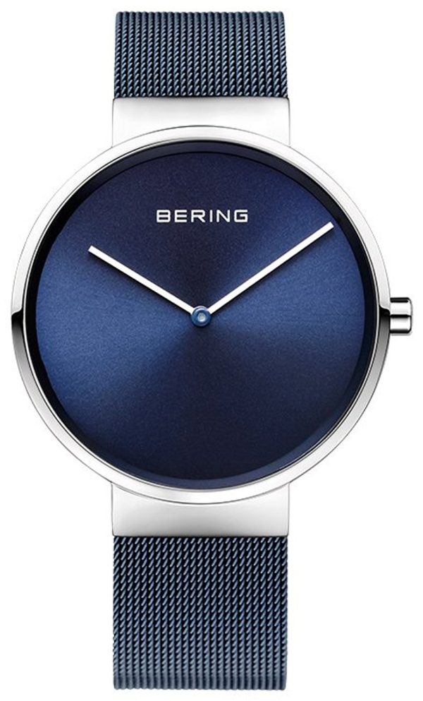 bering herrklocka 14539-307 classic blå/stål ø39 mm