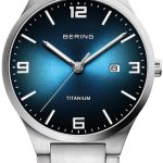 bering herrklocka 15240-777 titanium blå/titan ø40 mm