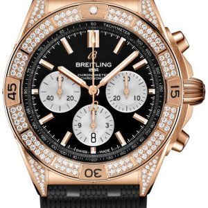 Breitling Herrklocka RB0134721B1S2 Chronomat B01 42 Svart/Gummi Ø42