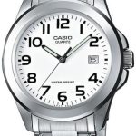 casio damklocka mtp-1259pd-7beg collection vit/stål ø32 mm