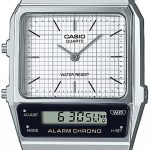 casio herrklocka aq-800e-7aef vintage vit/stål