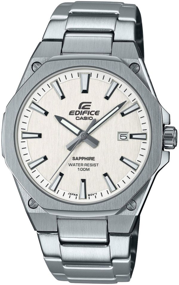 casio herrklocka efr-s108d-7avuef edifice vit/stål ø39.9 mm