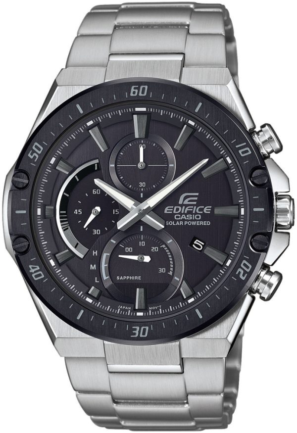 casio herrklocka efs-s560db-1avuef edifice svart/stål ø45.4 mm