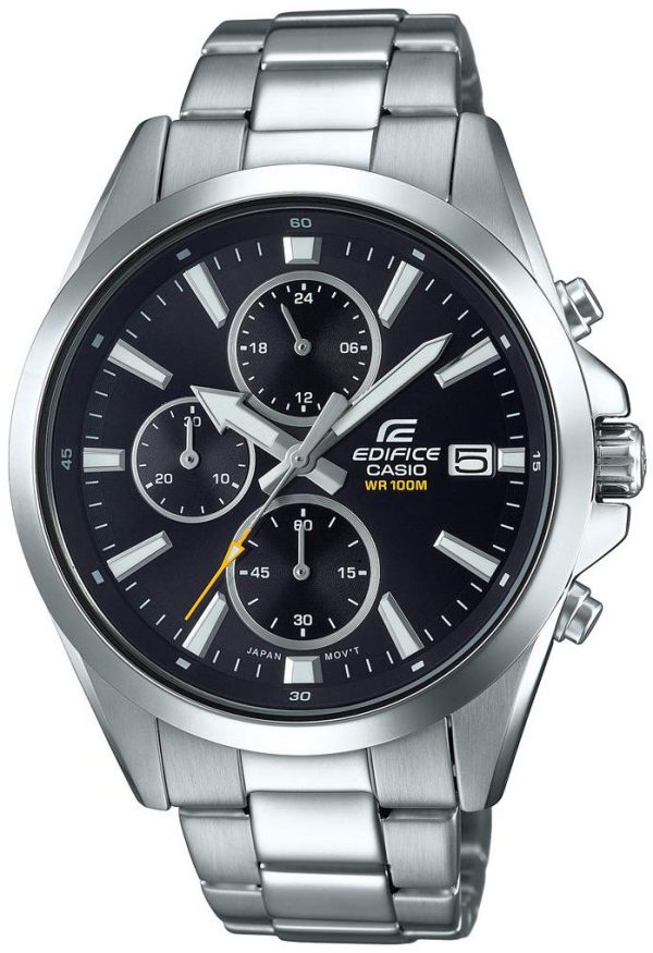casio herrklocka efv-560d-1avuef edifice svart/stål ø44 mm