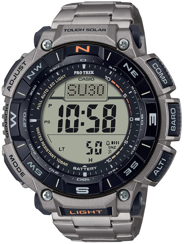 casio herrklocka prg-340t-7er pro trek lcd/titan ø51.7 mm
