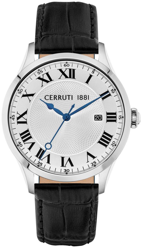 cerruti 1881 herrklocka ciwgb2114102 vit/läder ø40 mm