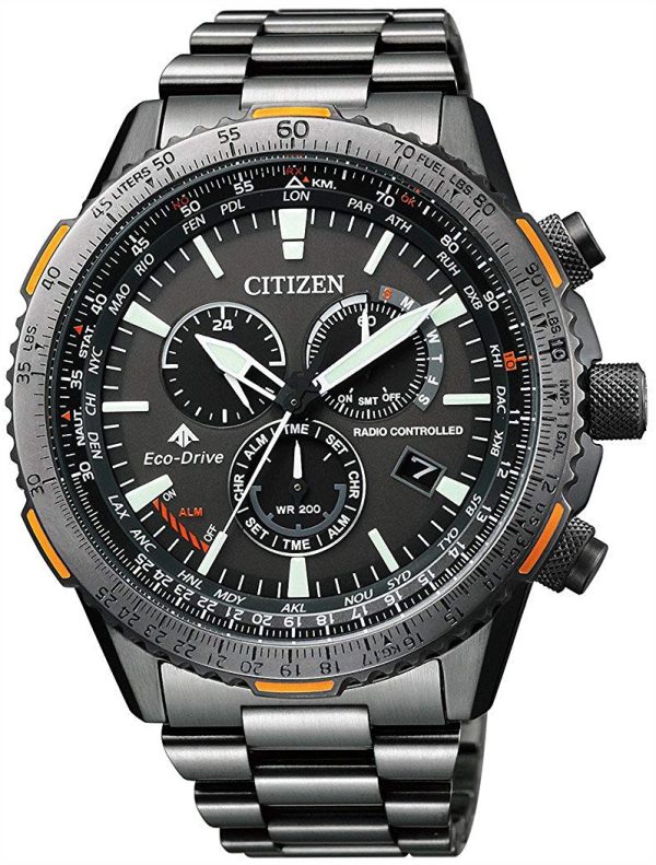 citizen herrklocka cb5007-51h promaster grå/stål ø46 mm