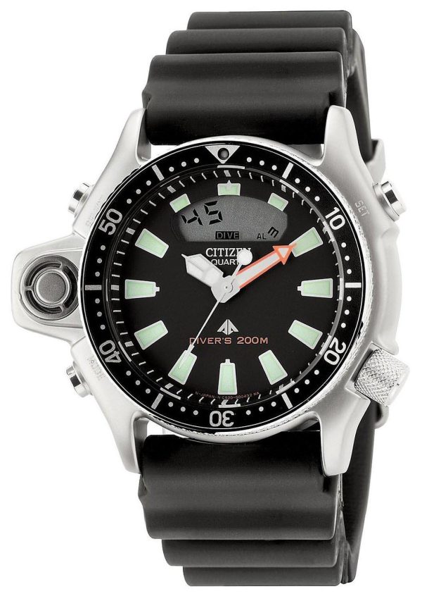 citizen herrklocka jp2000-08e aquatimer svart/gummi