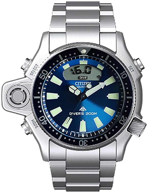 citizen herrklocka jp2000-67l promaster blå/stål ø44 mm