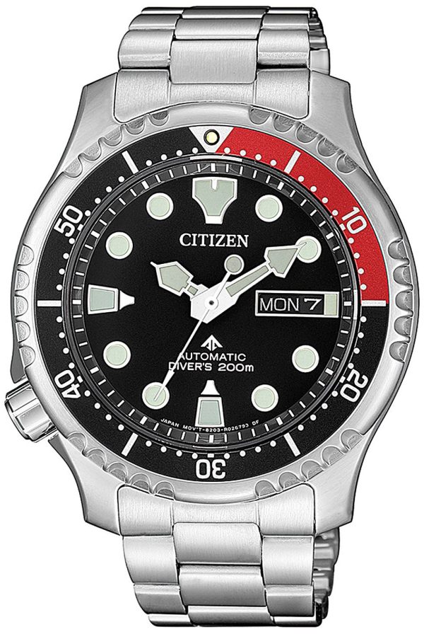 citizen herrklocka ny0085-86ee promaster svart/stål ø42 mm