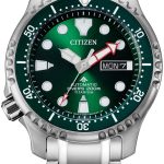 citizen herrklocka ny0100-50xe promaster grön/titan ø42 mm