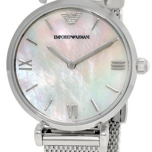 Emporio Armani Damklocka AR1955 Dress Vit/Stål Ø32 mm