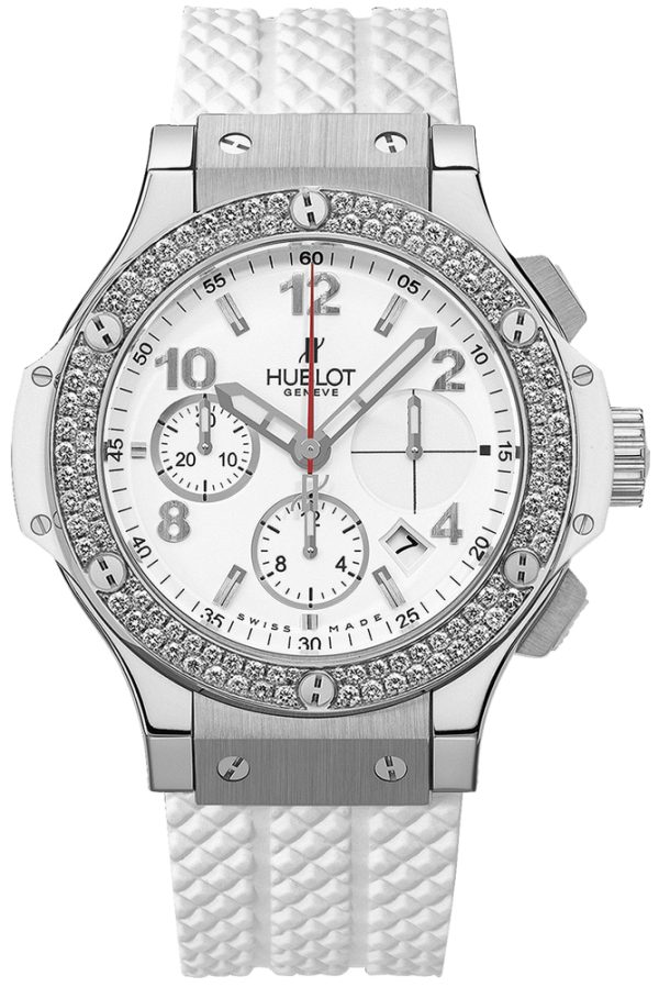 hublot damklocka 342.se.230.rw.114 big bang vit/gummi ø41 mm