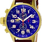 invicta herrklocka 3329 force lefty blå/läder ø46 mm