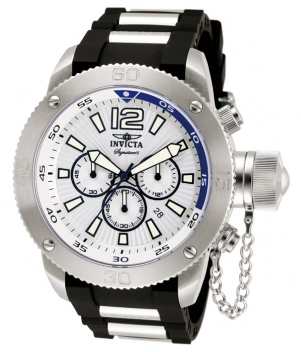 invicta herrklocka 7421 signature ii silverfärgad/stål ø51.5 mm