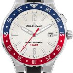 jacques lemans herrklocka 1-2109b hybromatic vit/gummi ø42 mm