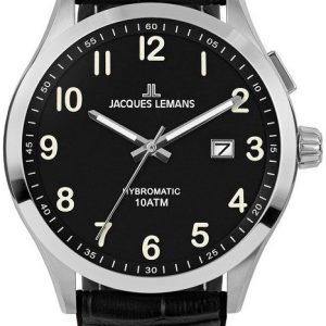 Jacques Lemans Herrklocka 1-2130D Hybromatic Svart/Gummi Ø40 mm