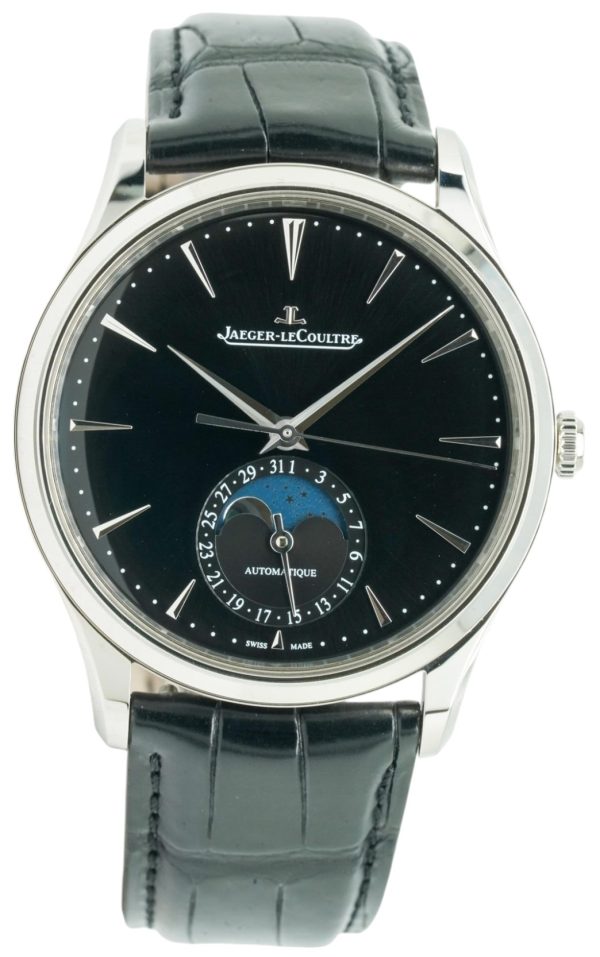 jaeger lecoultre herrklocka 1368471 master ultra thin svart/läder