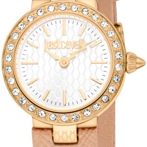 Just Cavalli Damklocka JC1L362L0025 Glam Chic Vit/Läder Ø23 mm