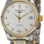 longines damklocka l2.128.5.77.7 master silverfärgad/gulguldtonat