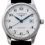 longines damklocka l2.257.4.78.3 master silverfärgad/läder ø29 mm