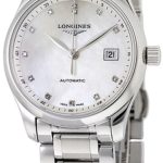 longines damklocka l2.357.4.87.6 master vit/stål ø34 mm