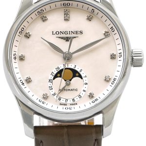 Longines Damklocka L2.409.4.87.4 Master Vit/Läder Ø34 mm