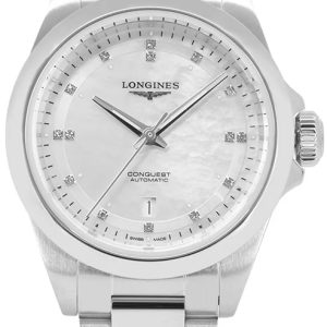 Longines Damklocka L3.320.4.87.6 Conquest Vit/Stål Ø30 mm