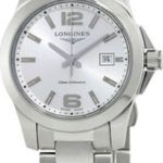 longines damklocka l3.376.4.76.6 conquest silverfärgad/stål ø29.5