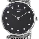 longines damklocka l4.209.4.58.6 grande classique svart/stål ø24 mm
