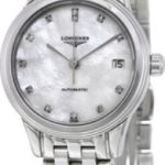 longines damklocka l4.274.4.87.6 flagship vit/stål ø26 mm