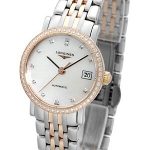 longines damklocka l4.309.5.88.7 elegant vit/stål ø25.5 mm