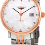 longines damklocka l4.310.5.87.7 elegant vit/roséguldstonat stål