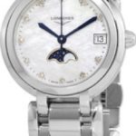 longines damklocka l8.115.4.87.6 primaluna vit/stål ø30.5 mm