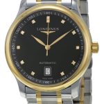 longines herrklocka l2.628.5.57.7 master svart/gulguldtonat stål