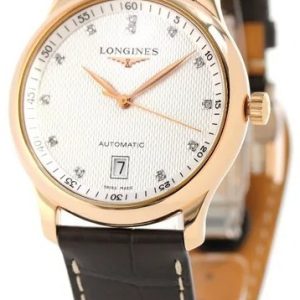 Longines Herrklocka L2.628.8.77.3 Master Silverfärgad/Läder Ø38.5
