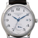 longines herrklocka l2.708.4.78.3 master silverfärgad/läder ø38.5